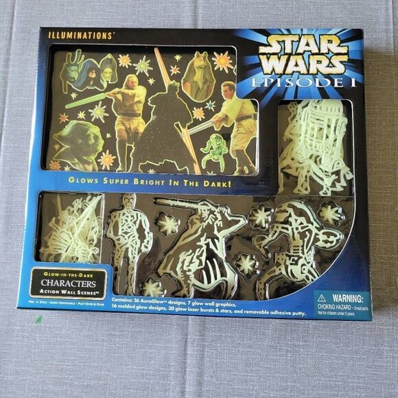 Star Wars Episode I Illuminations characters glow in the dark NIB 1999 - Picture 1 of 5
